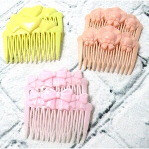 Vintage Side Tuck Hair Combs Mixed Lot 12 Pairs & 2 Singles All Colors and Sizes